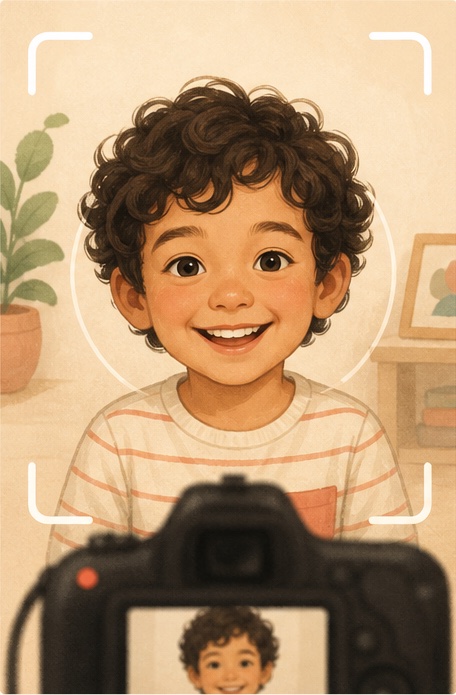 Example of a clear child portrait